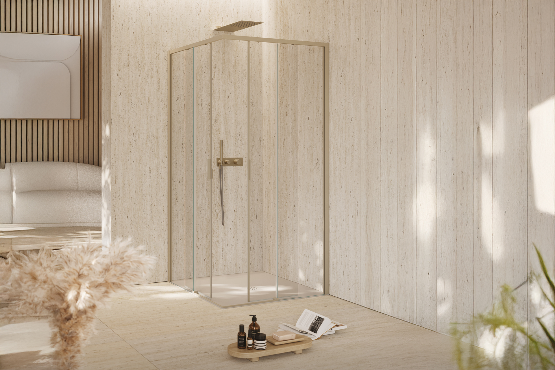 Lato Angolo due porte scorrevoli