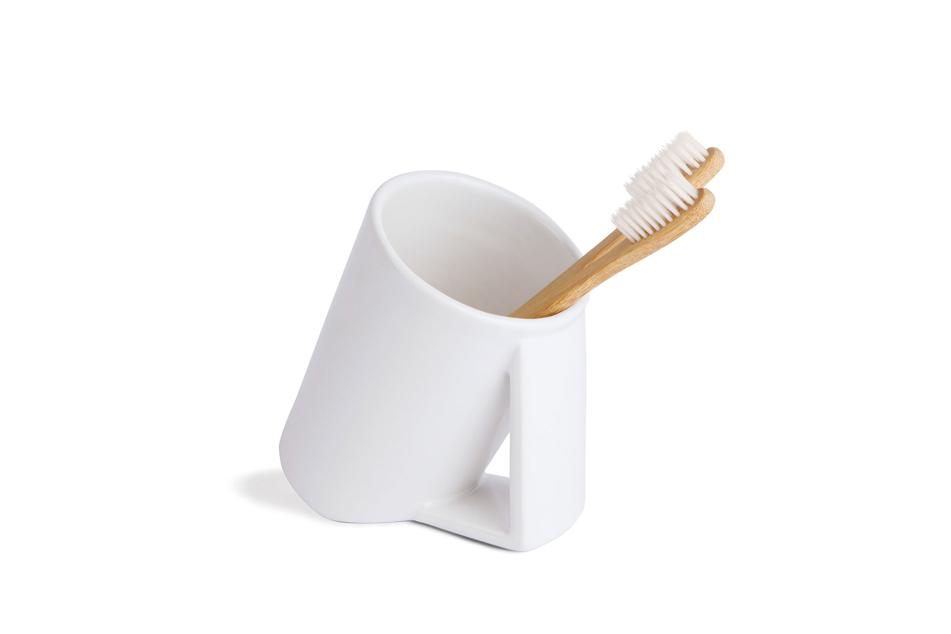 Toothbrush holder mug